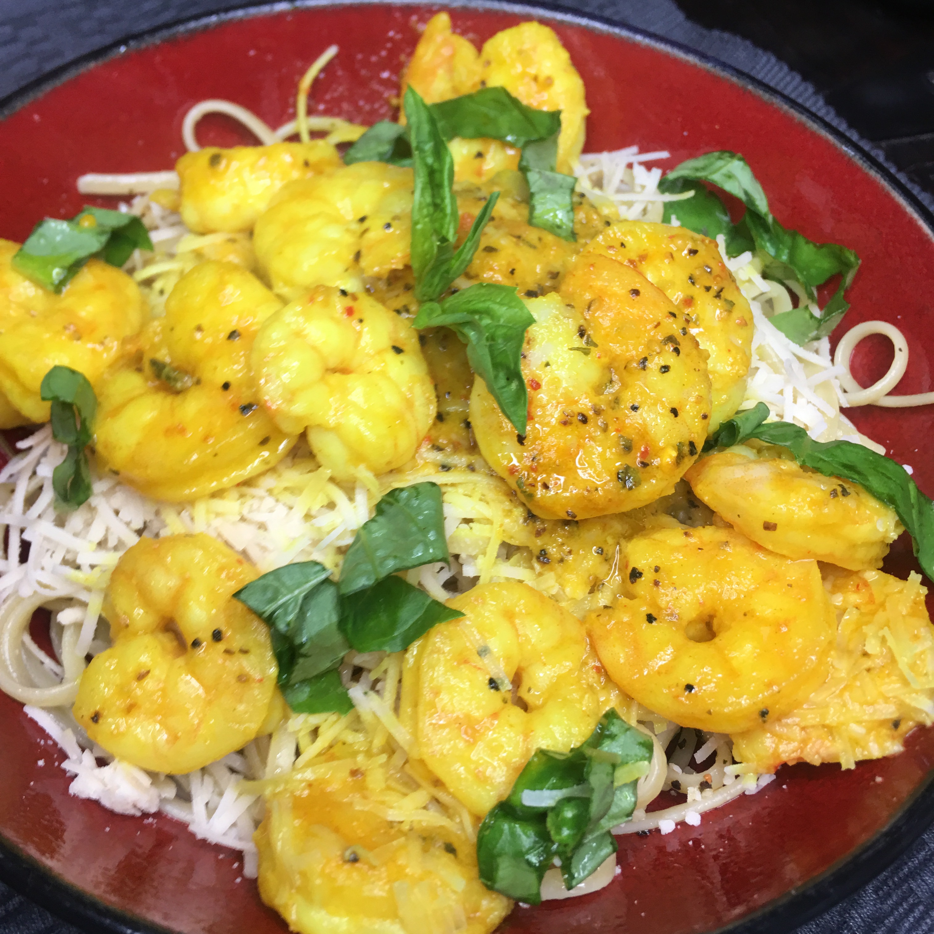 Dairy-free Shrimp Lemon Basil Linguini